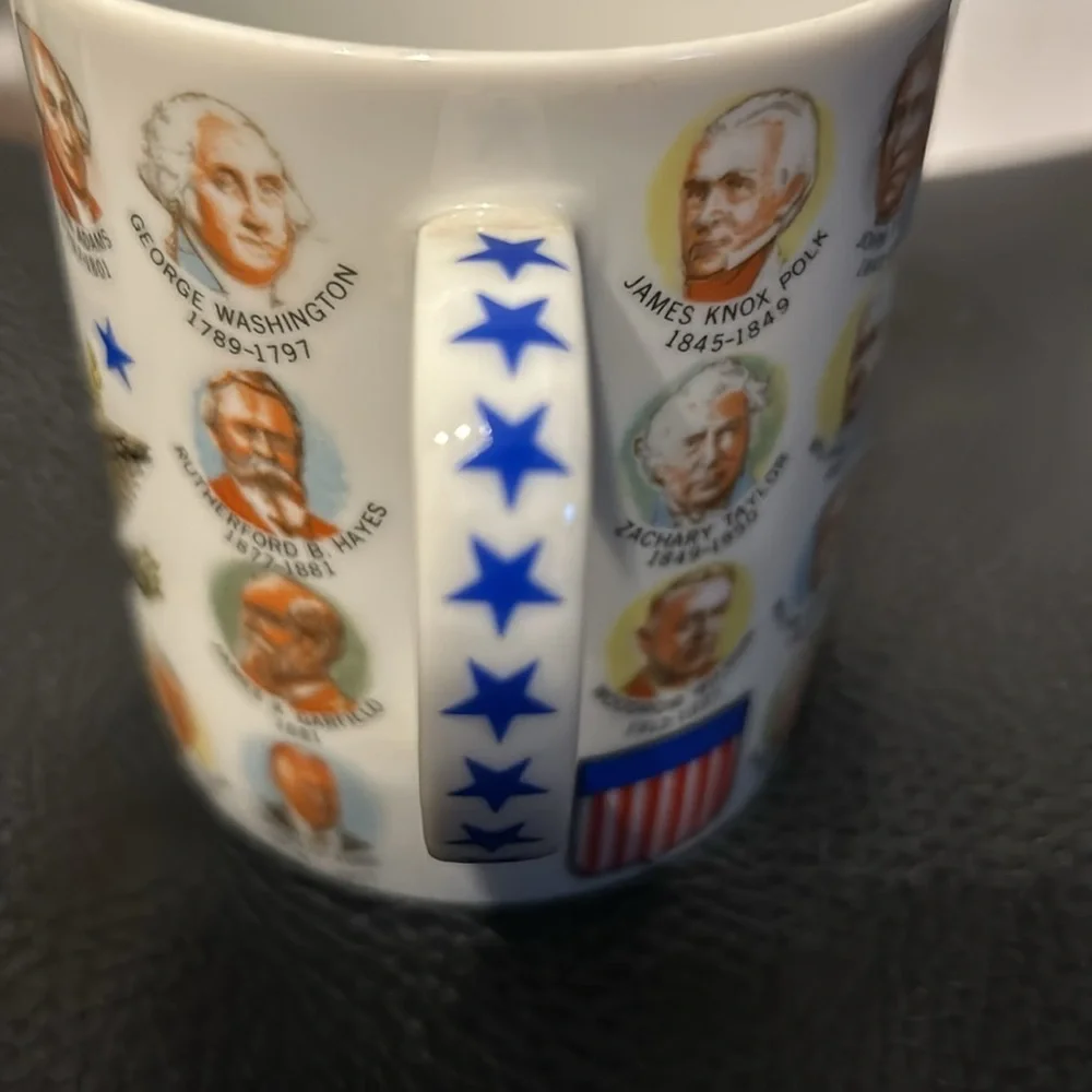 Vintage Late 70s President Jimmy Carter commemorative 8 ounce ceramic coffee mug